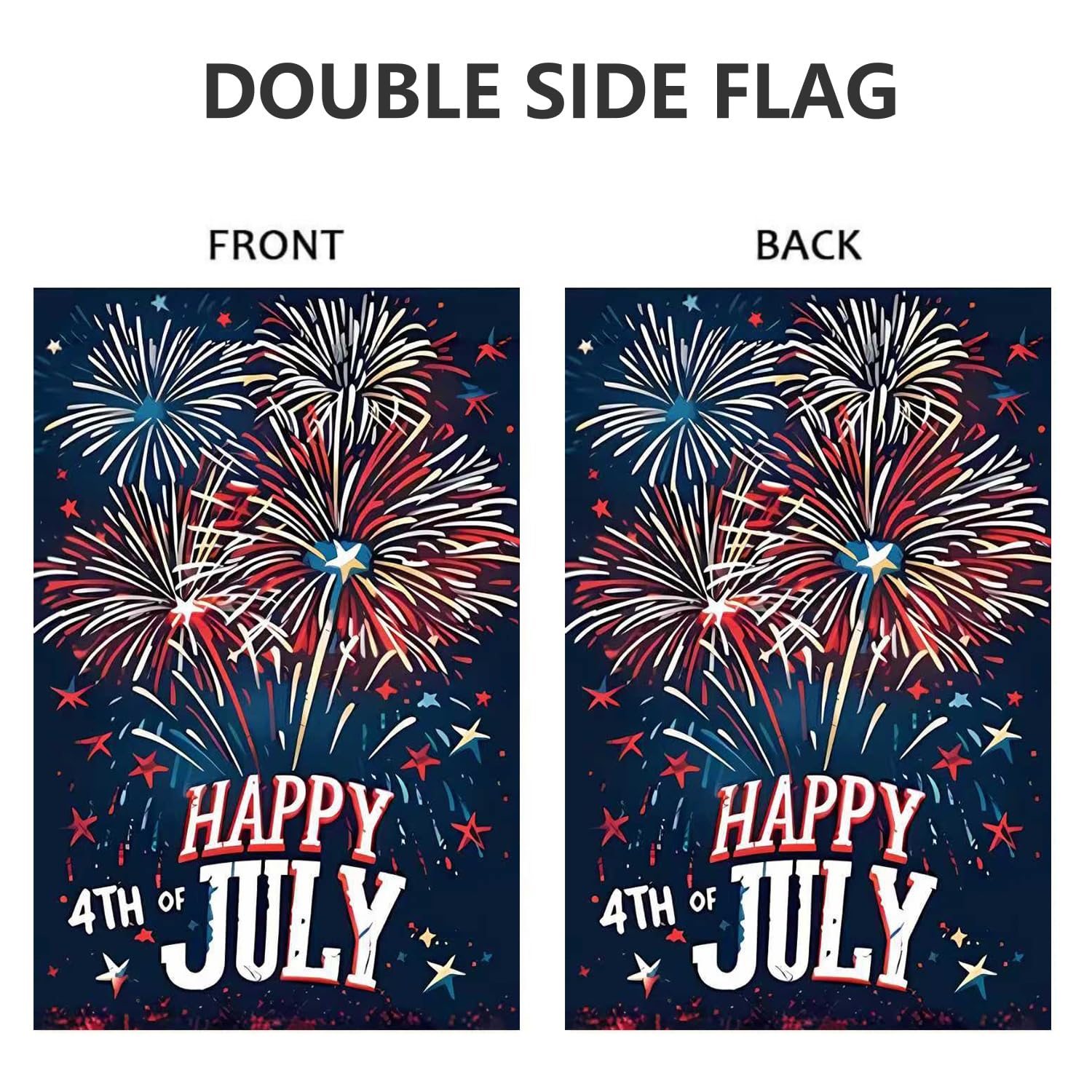 JIGINOFV patriotic garden flag with night sky scene to elevate outdoor display.