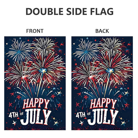 JIGINOFV patriotic garden flag with night sky scene to elevate outdoor display.