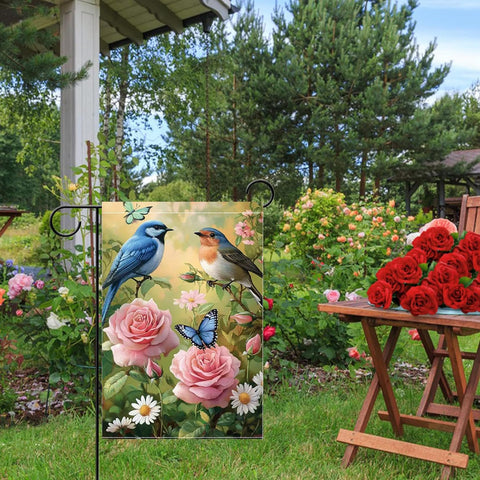 JIGINOFV spring garden flag brightens outdoor spaces