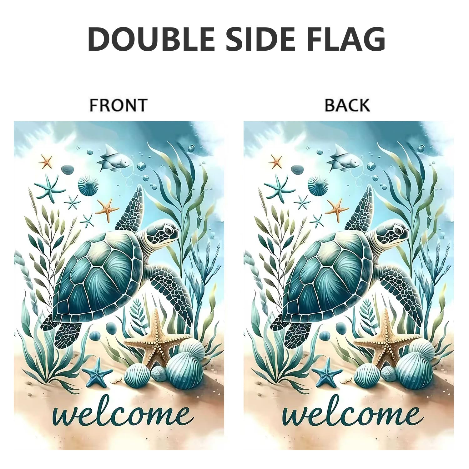 JIGINOFV weather-resistant two-layer burlap flag for outdoors.