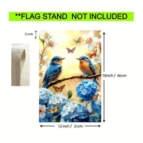 JIGINOFV weather-resistant burlap flag for year-round outdoor use