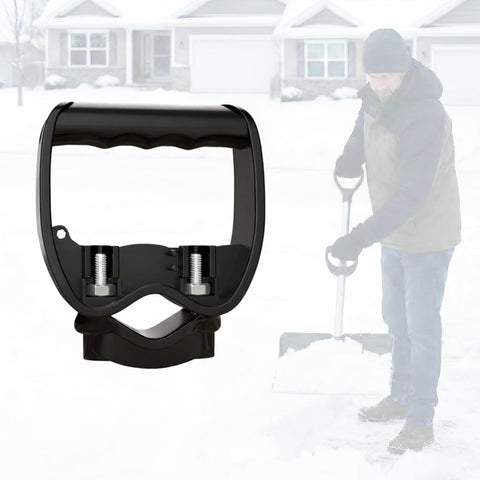 JiahaoTOLS back-saving handle attachment on shovel reduces bending during snowfall tasks.