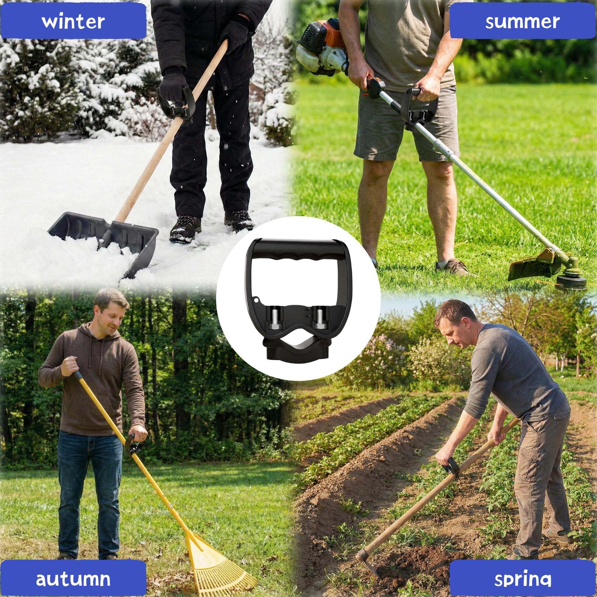 JiahaoTOLS ergonomic grip with textured surface improves control in wet or cold conditions.