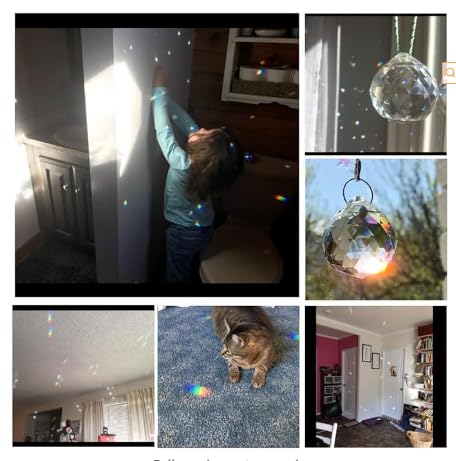 JIHUI rainbow prism ball 40mm decorates home, office, or garden with color.