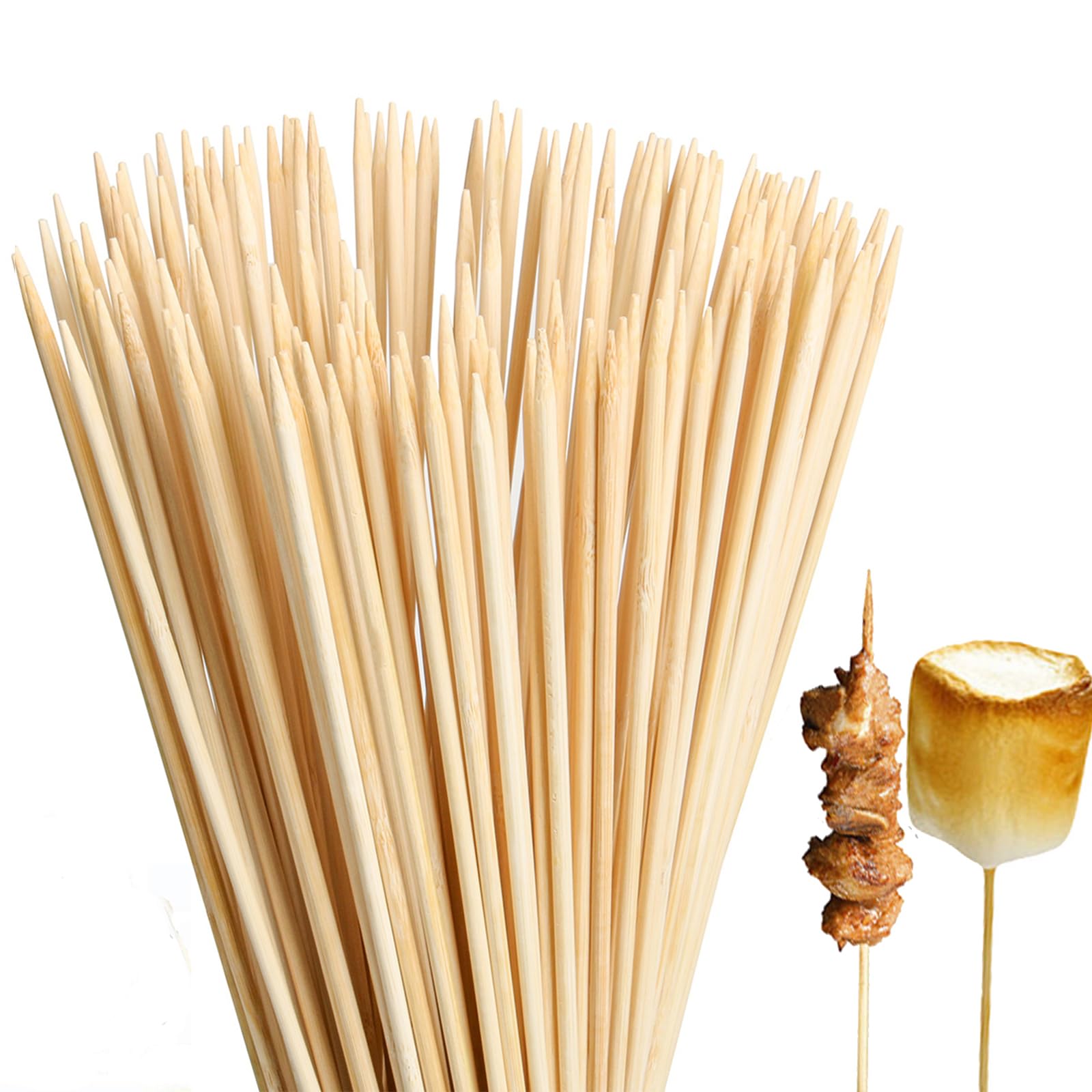 JIACHIL 30-inch bamboo skewers for safe, hands-free roasting around the campfire.
