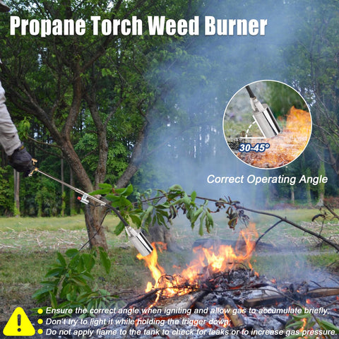 Jiimee propane torch for outdoor use supports weed burning, ice melting, and campfire prep.