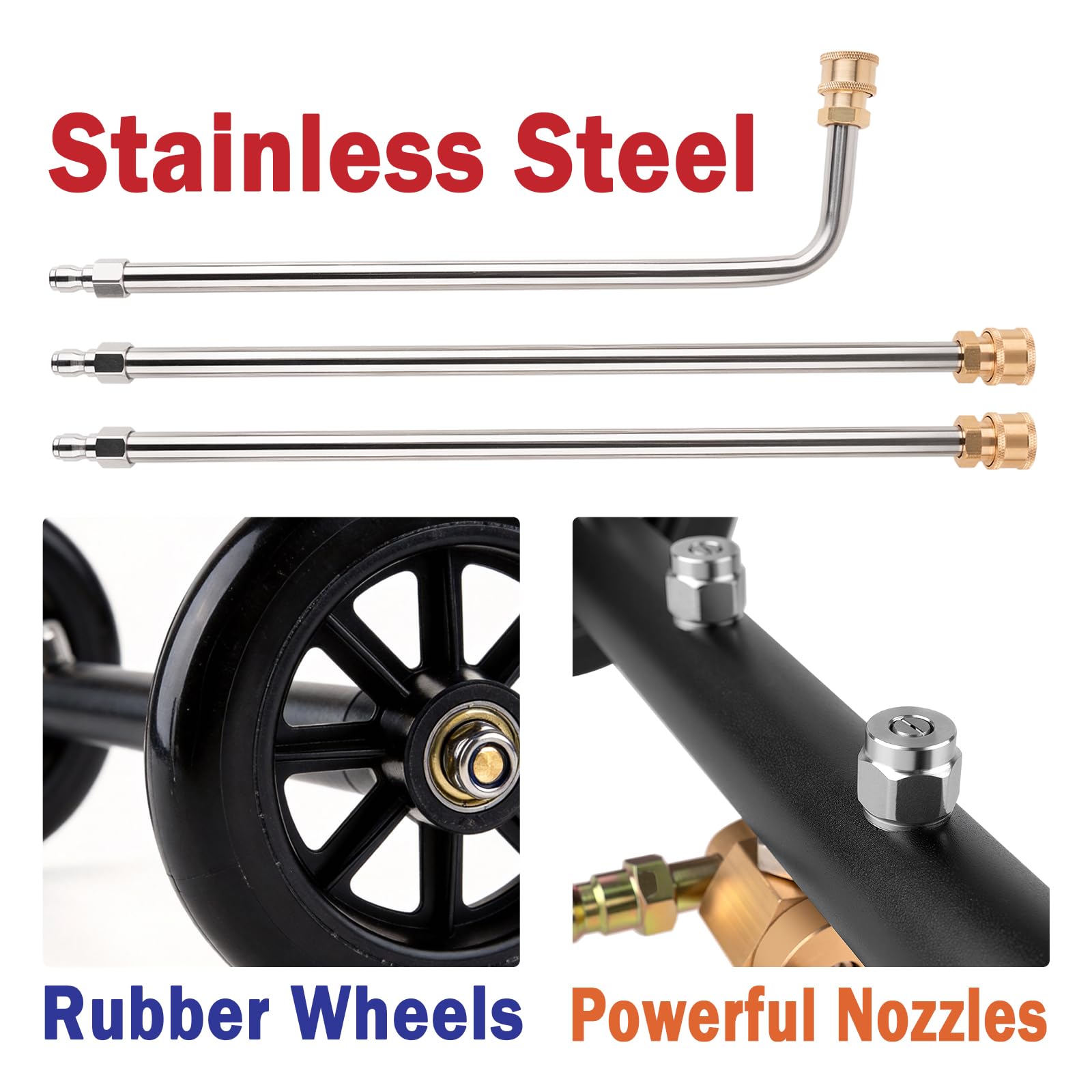 Jiimee quick-connect fittings for fast, secure tool attachment.