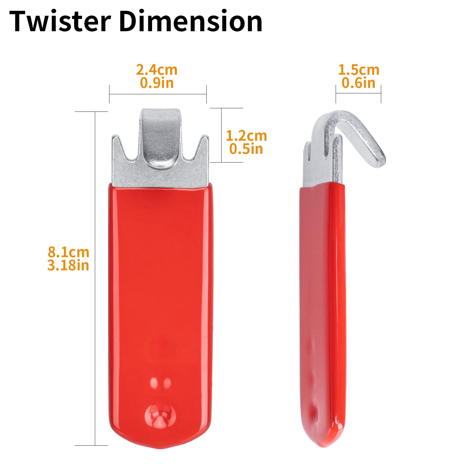 Jikbeed tool closeup shows maximum jaw opening for secure T-post clips