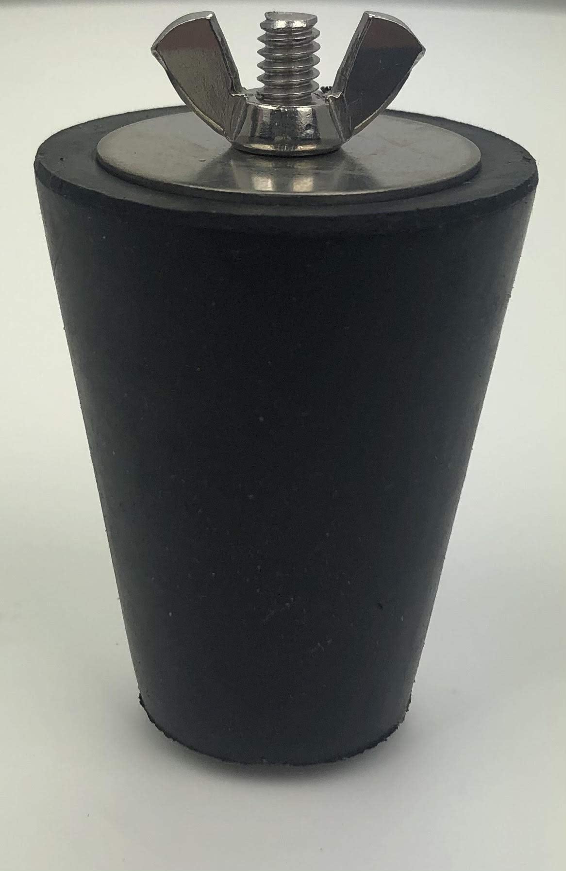 JimysCo winter plug with steel top seals pool connections against freezes