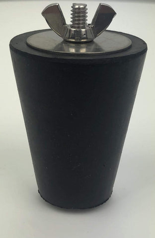 JimysCo winter plug with steel top seals pool connections against freezes