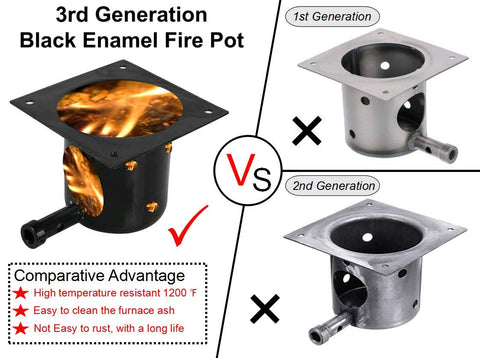 JIN BETTER GRILL PARTS durable enamel fire pot resists rust and weathered use