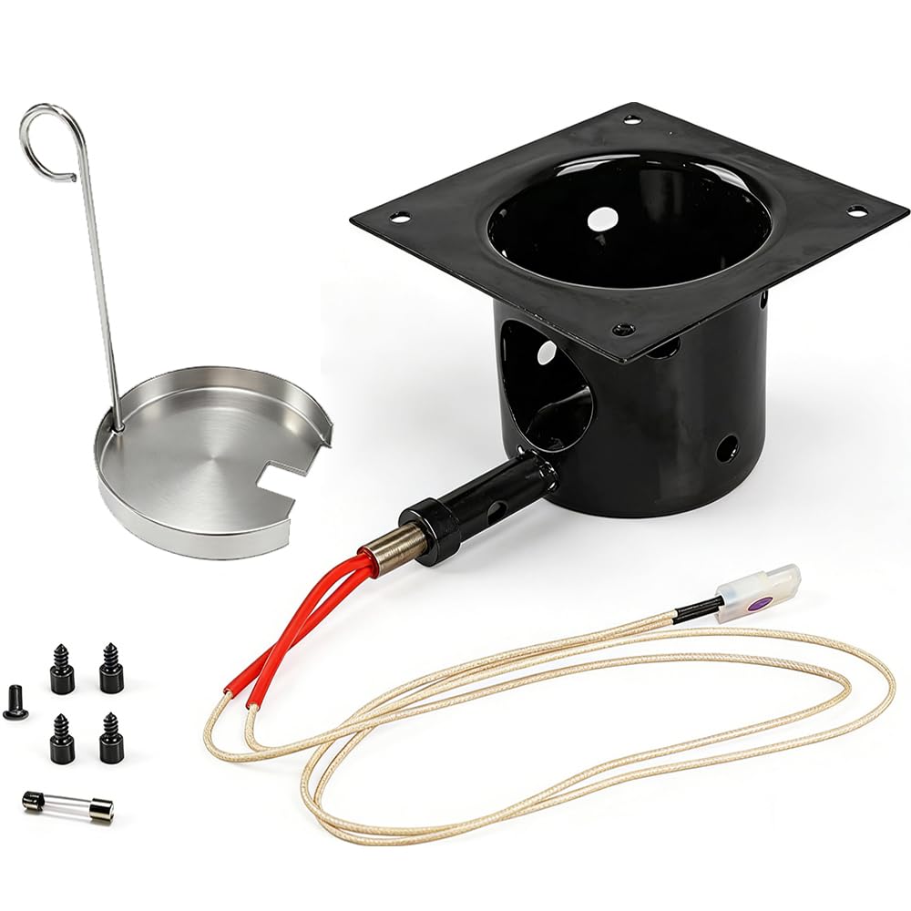 JIN BETTER GRILL PARTS enamel fire pot in black for durable pellet grill replacement