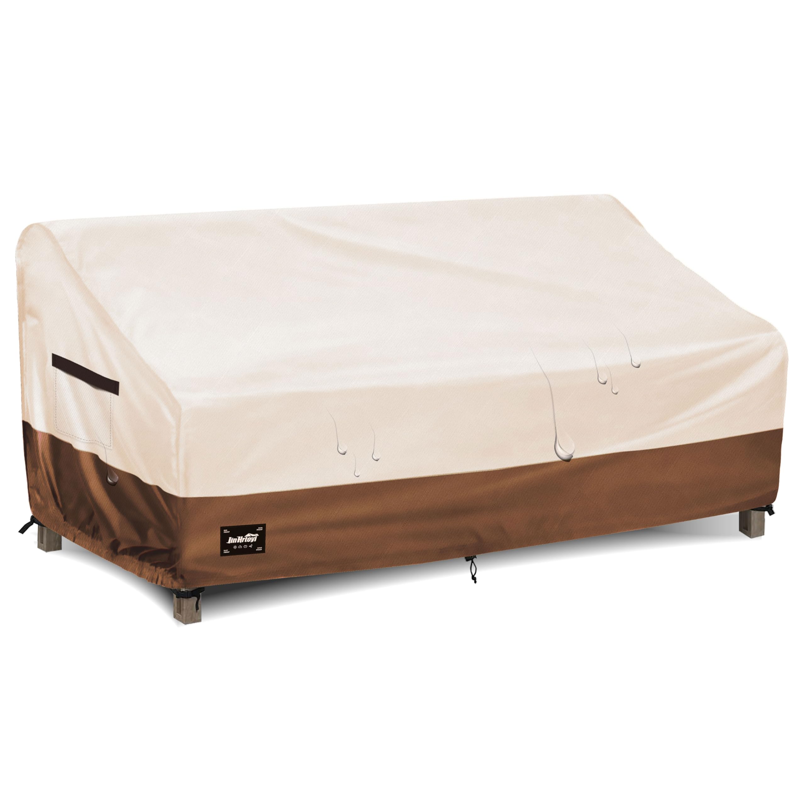 Jin Hrtoyi 3-Seater Couch Cover full view protecting outdoor sofa