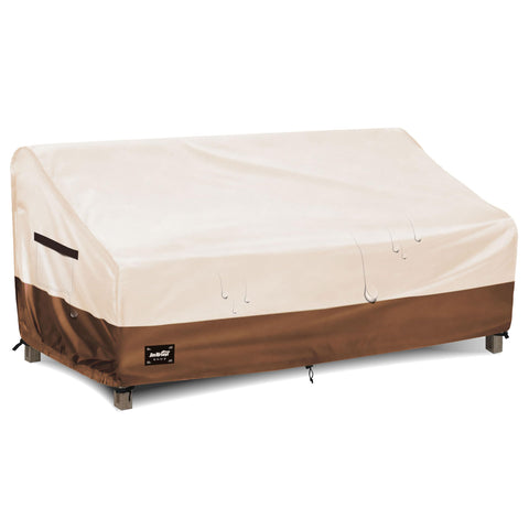 Jin Hrtoyi 3-Seater Couch Cover front view protects outdoor seating from weather