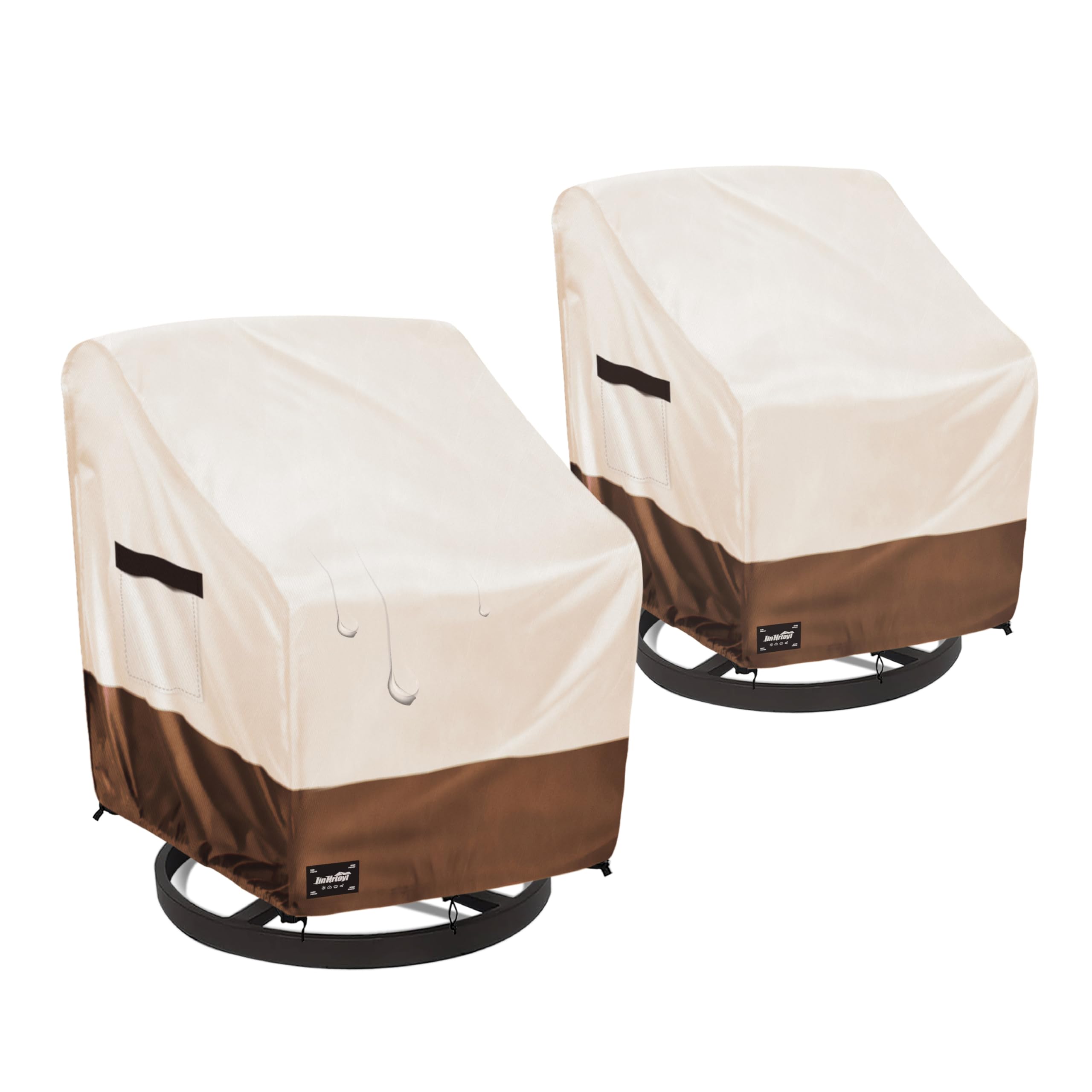 Jin Hrtoyi outdoor chair cover pack protects seating from the elements.