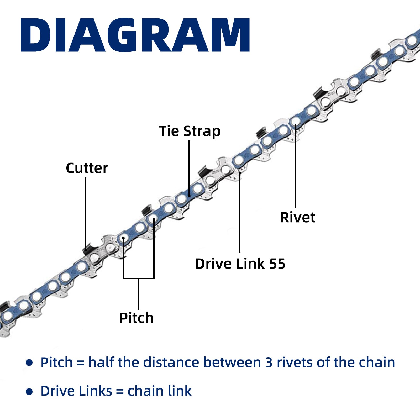 JINFFR 16-inch chain for MS192T series provides steady feeding.