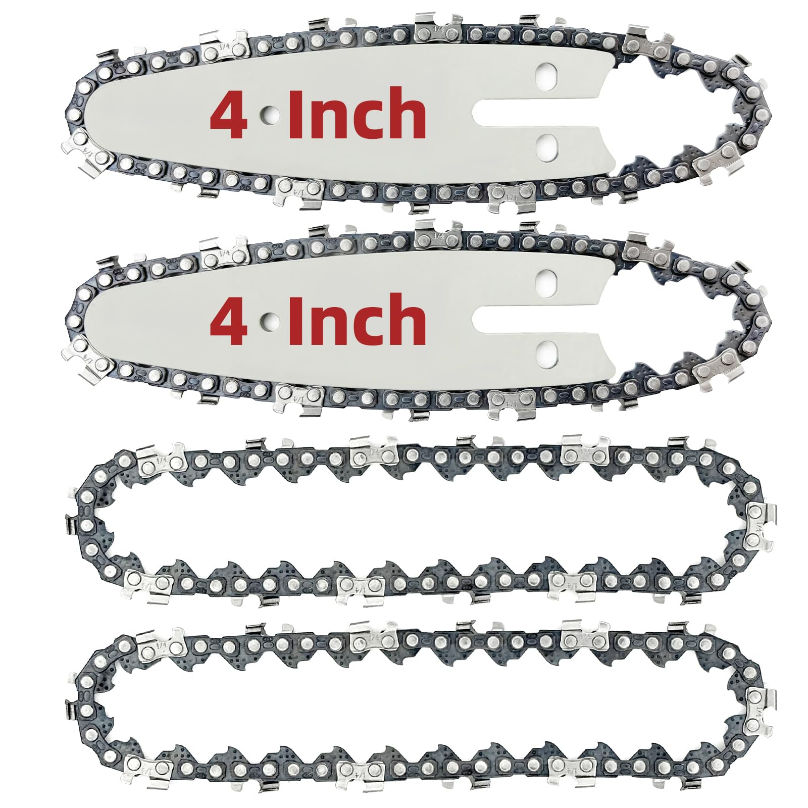 JINFFR 4-inch chain and bar set for quick mini saw replacement.