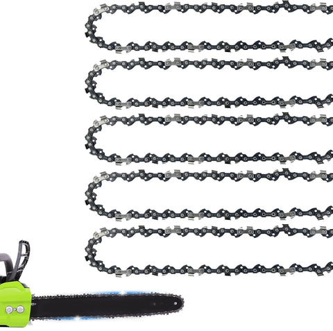 JINFFR 5-pack 12-inch chain with 45 drive links for durable cutting