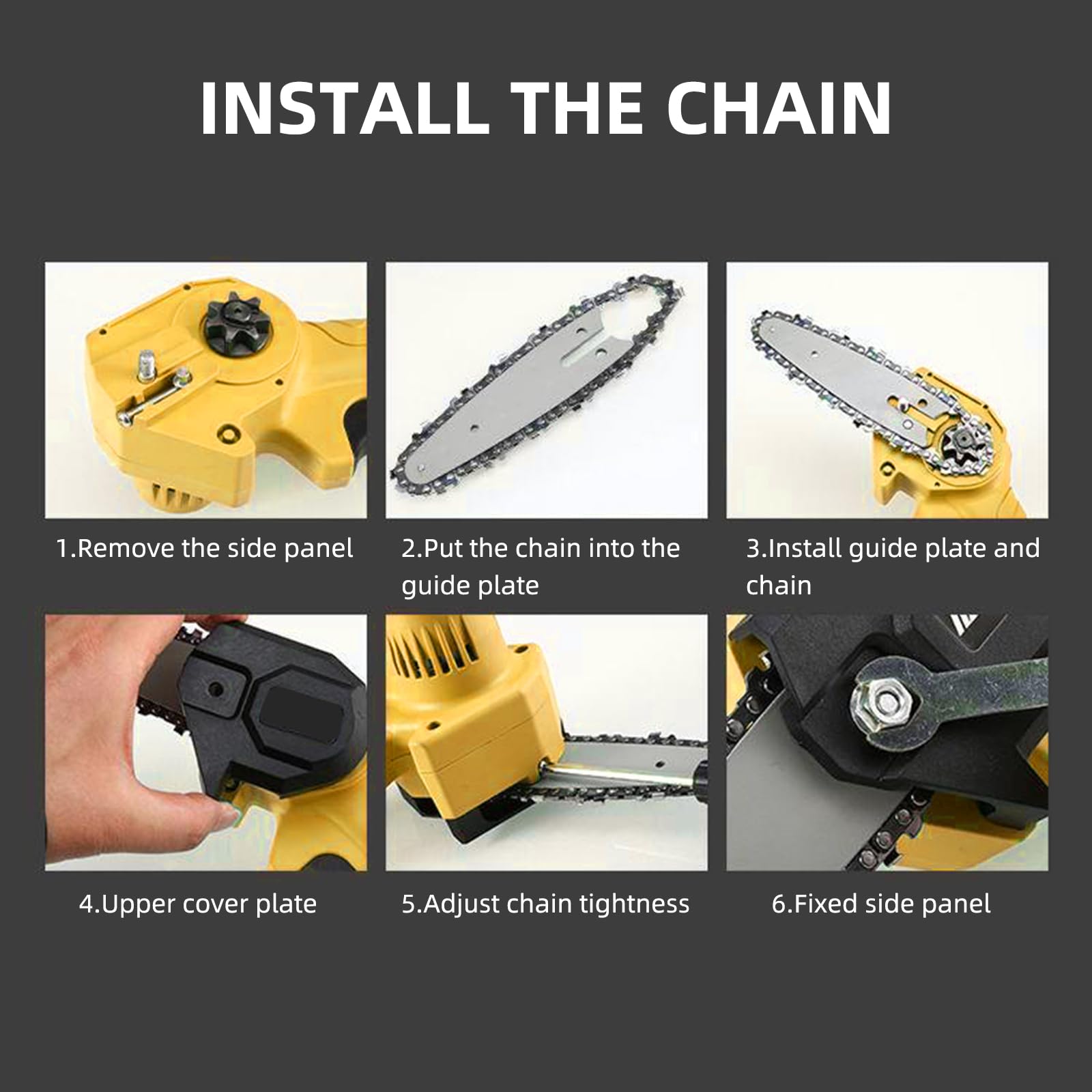 Chain in use on a small wood cutting task with JINFFR