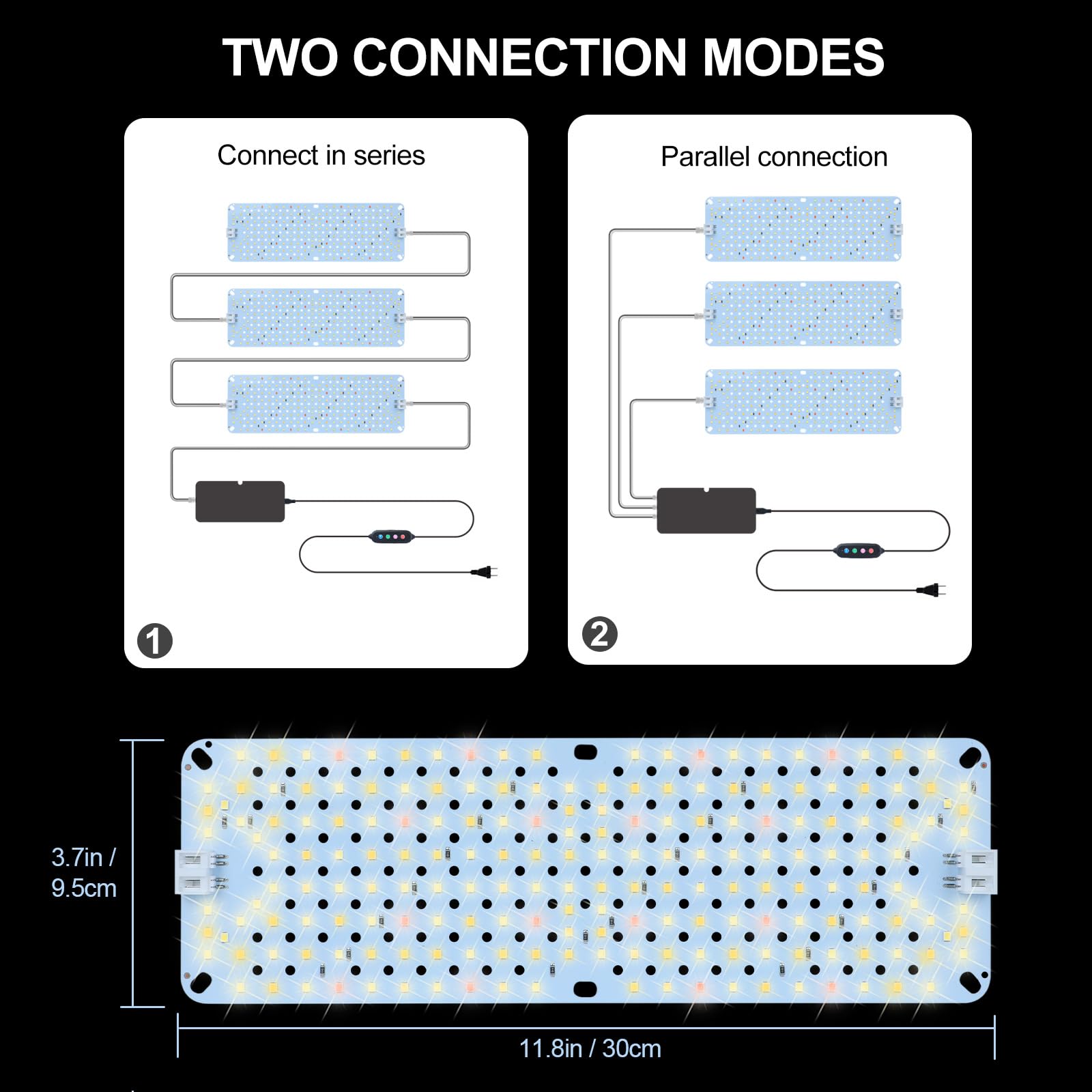 JINHONGTO 3Pack ultra-thin panel light side view highlighting slim profile for tight spaces.