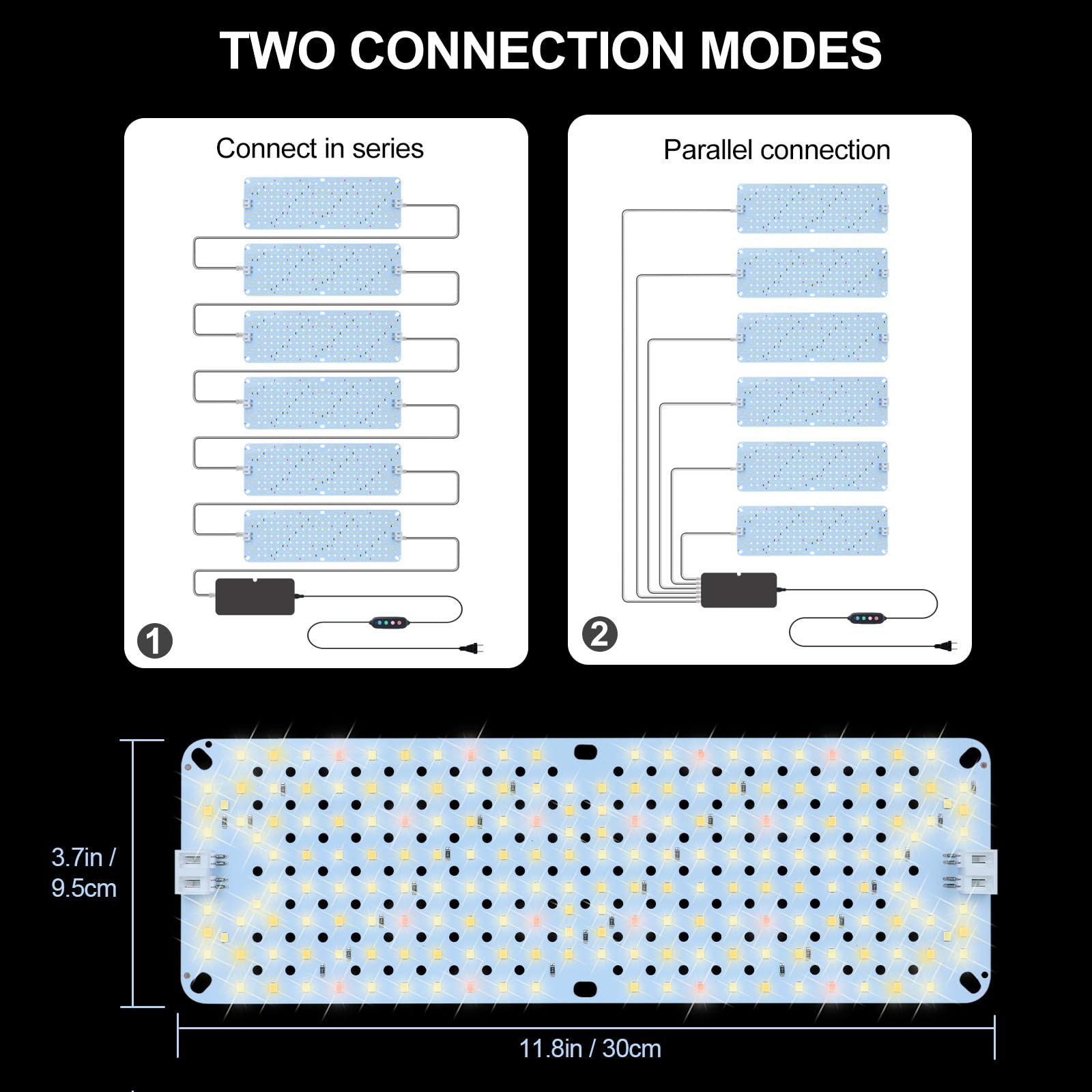JINHONGTO 6Pack panel array providing vegetables growth illumination on a shelf