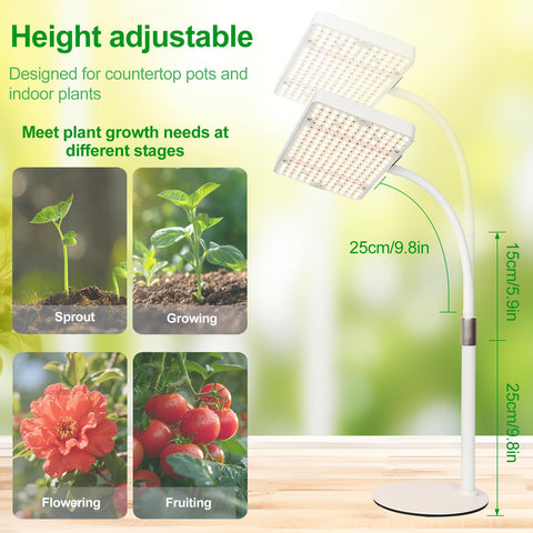 JINHONGTO Desk Grow Light on a compact desk, ideal for small home gardens.