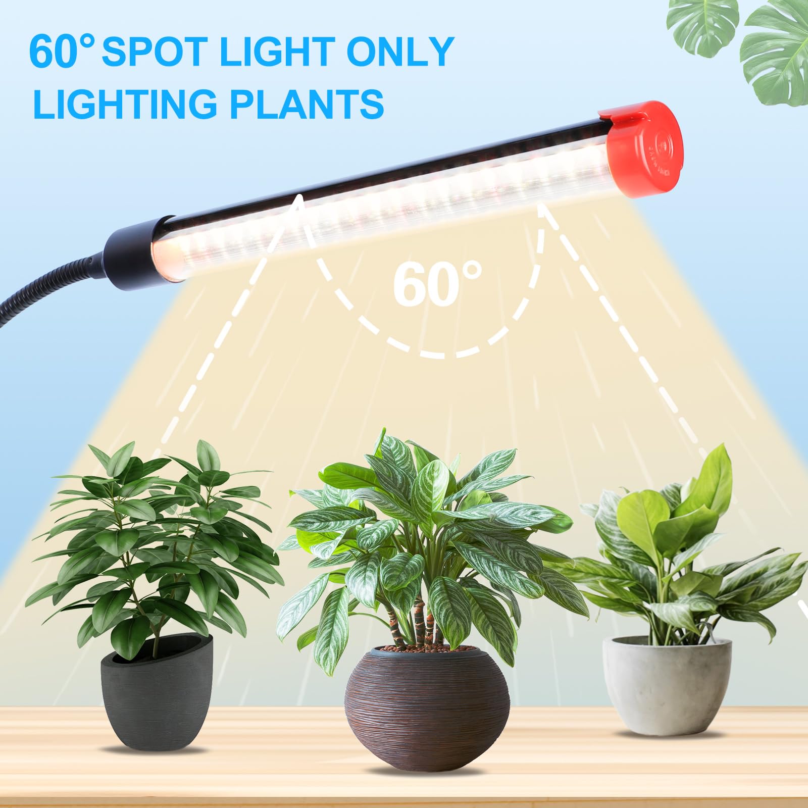 JINHONGTO 360-degree gooseneck offers flexible positioning for precise lighting.