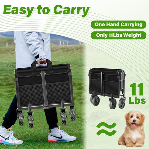 JINIHFW large-capacity wagon supports heavy loads on outdoor trips