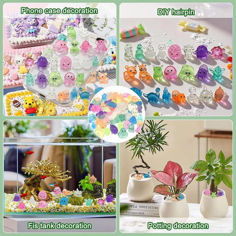 JINJUMEI party favors and cake toppers using glow mini animals