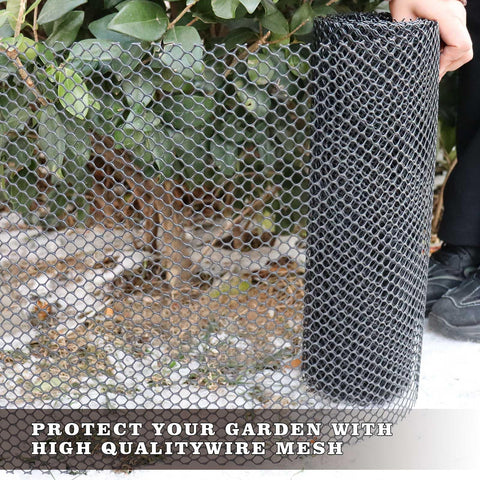 Jinkoozz black plastic ties secure the mesh quickly during installation.