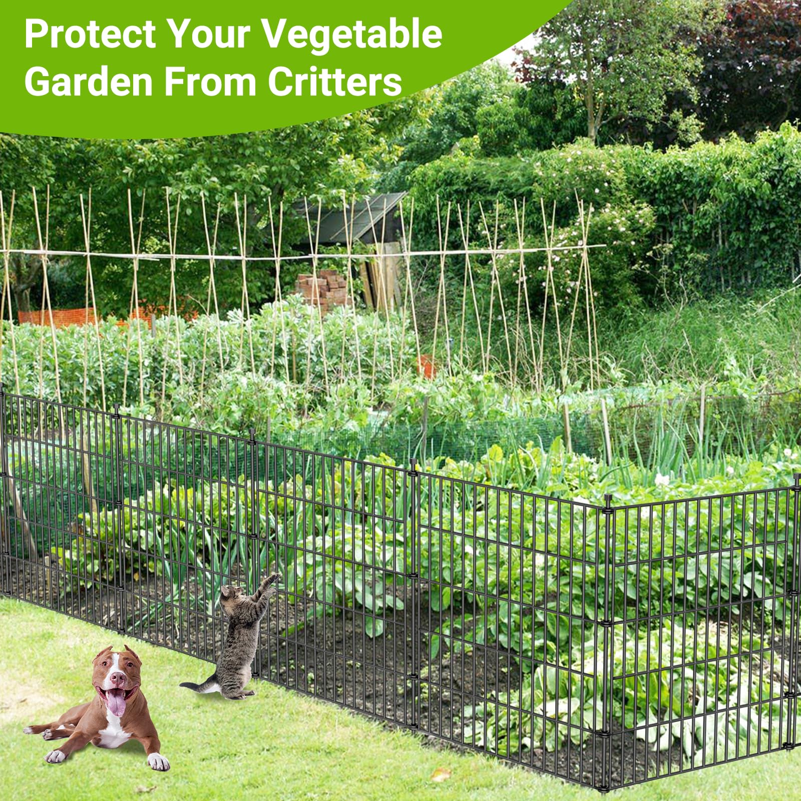 Jinligogo adjustable fence panels enabling flexible layout
