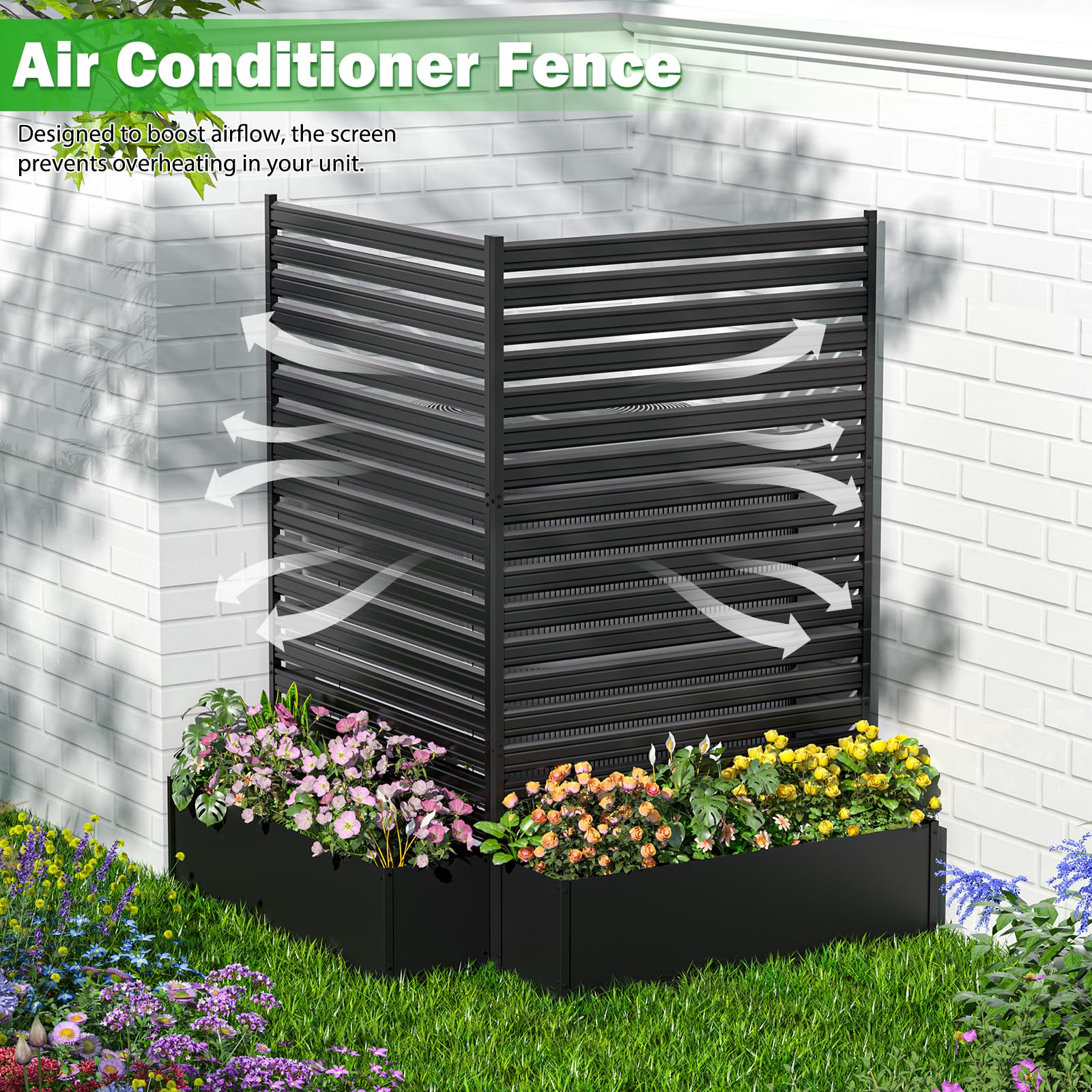 Jinligogo integrated planter box adds stability and color to spaces