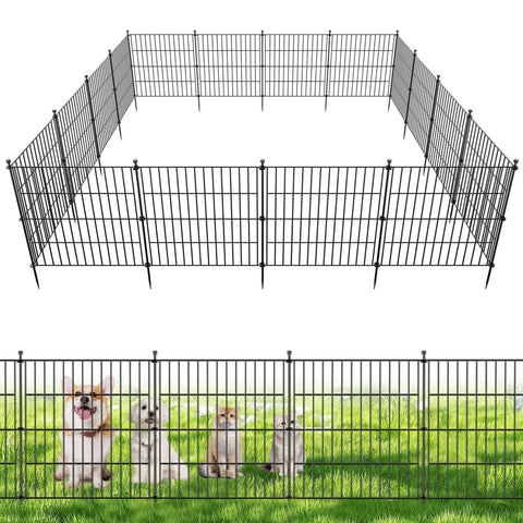Jinligogo no-dig garden fence panel for quick yard boundary setup