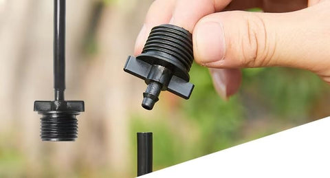 Jinshining 1/2 to 1/4 inch hose adapter set for irrigation projects.