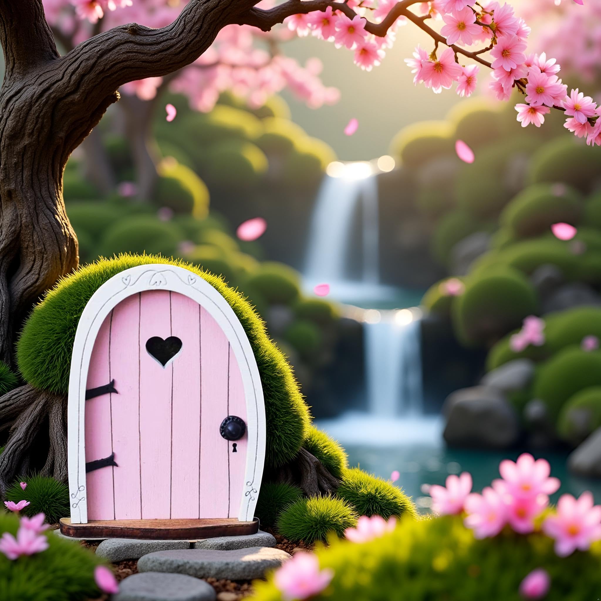Jinshining Pink Streak mini door sparks imaginative terrarium projects.
