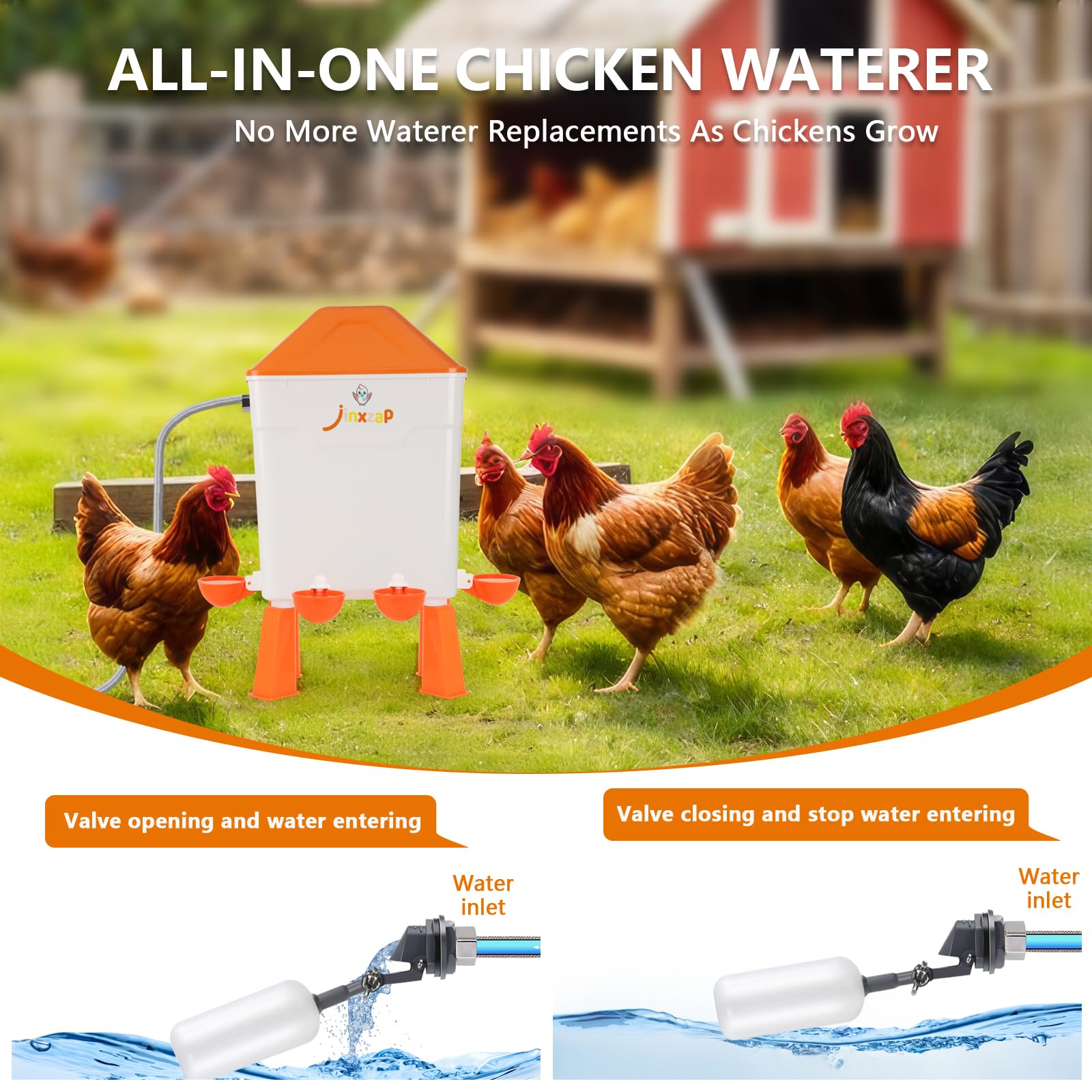 Leak-proof design on JinxZap seals keeps coops dry
