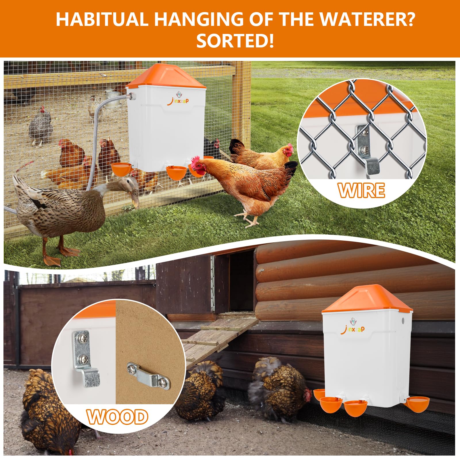 Outdoor coop application of JinxZap illustrates flexible placement