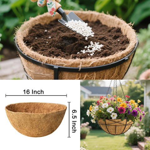 JINYICOCO round coco liner easy to shape for perfect basket fit.