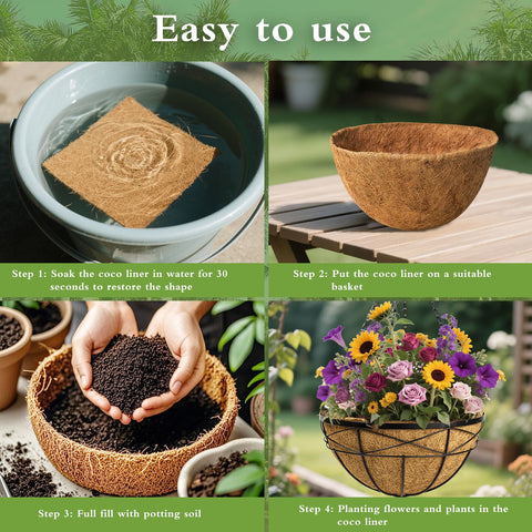 JINYICOCO soak-before-use tip facilitates easy shaping to fit your baskets.