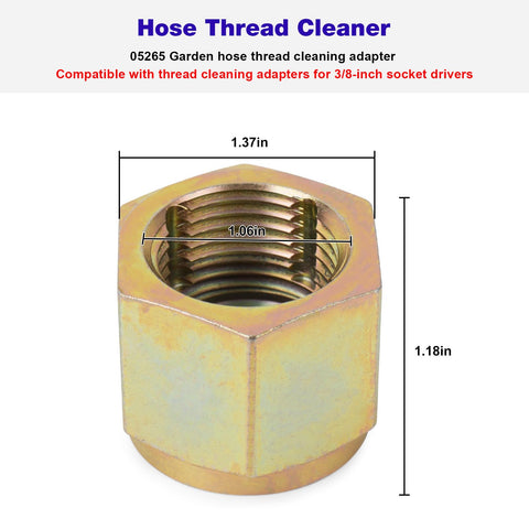 JIOTAR faucet to hose adapter in use with clean threads.