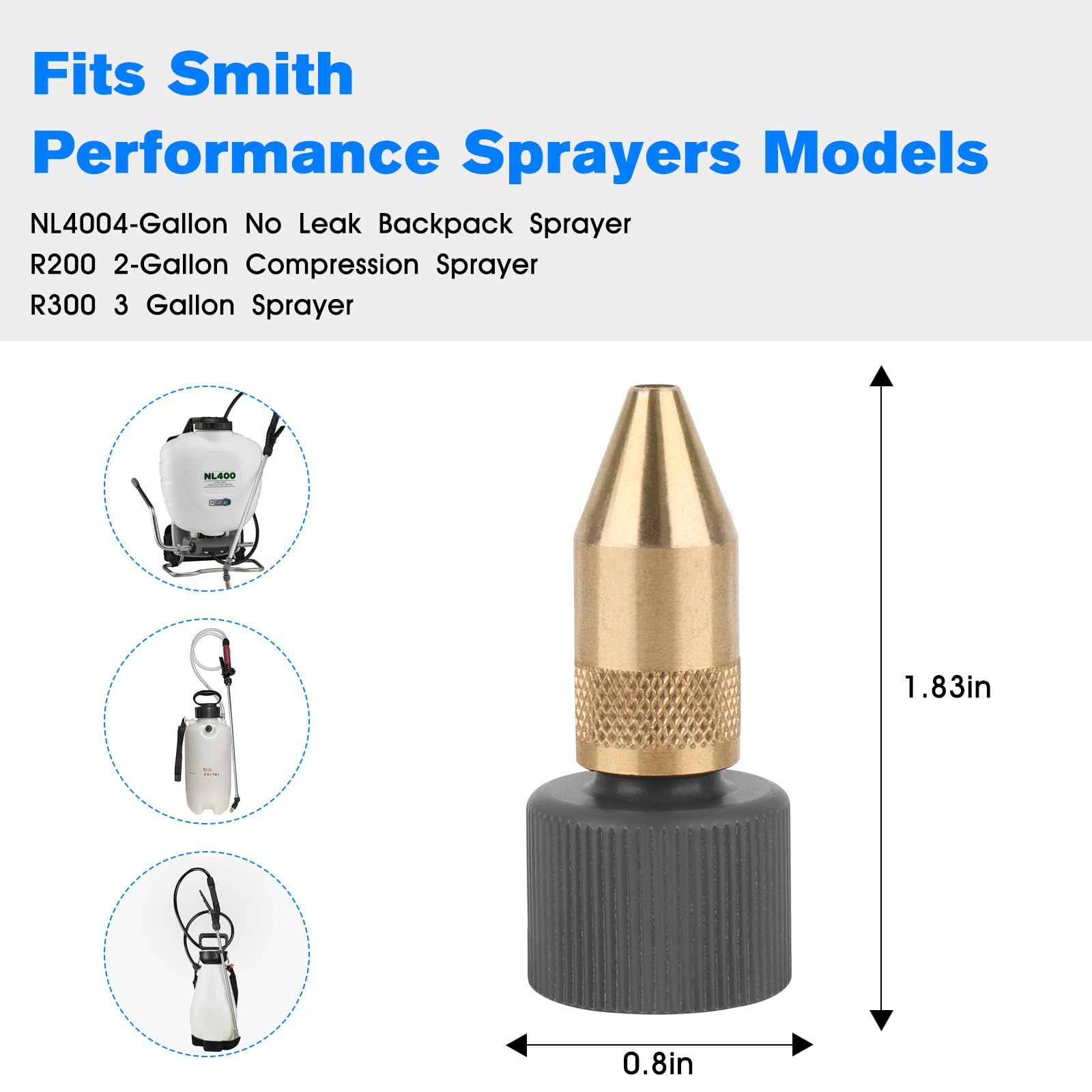 JIOTAR 182919 brass adjustable nozzle for versatile spraying tasks