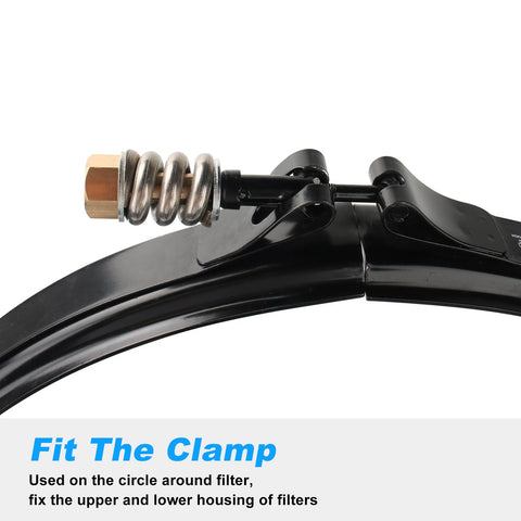 JIOTAR clamp kit for filter housing demonstrates tension control and alignment