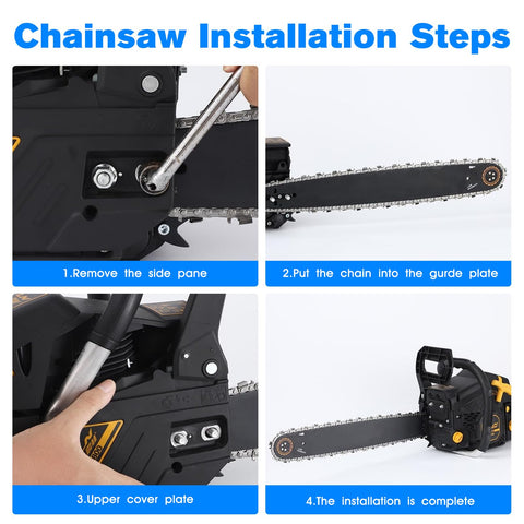 JIOTAR Ego 16-inch chain fits 0.043-inch slot for easy installation.