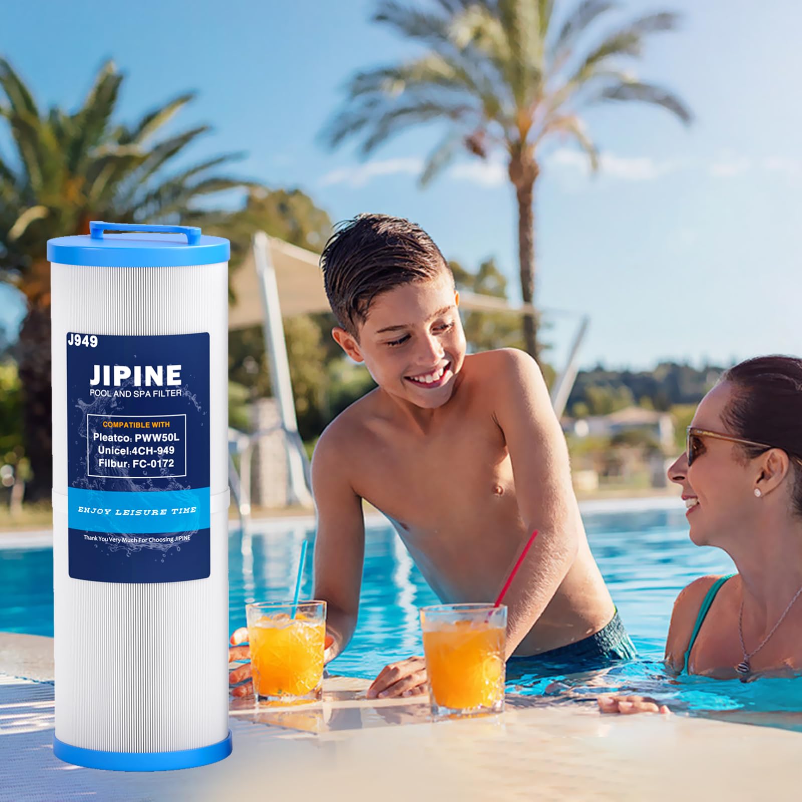 JIPINE 4CH-949 spa filter in use delivering steady spa performance.