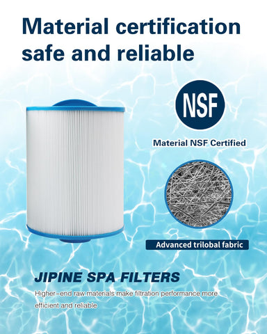 JIPINE PAS50SV spa filter highlighting long-life performance with proper care