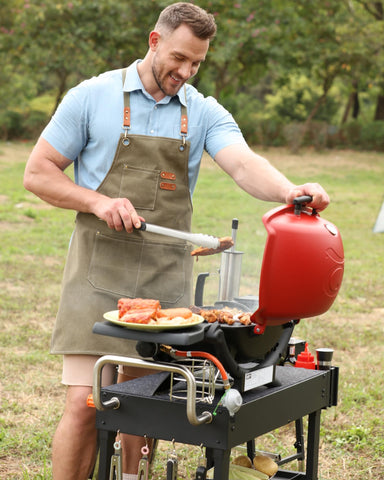 JiRiCHMi 17-inch stand delivers portable grilling support on the go.