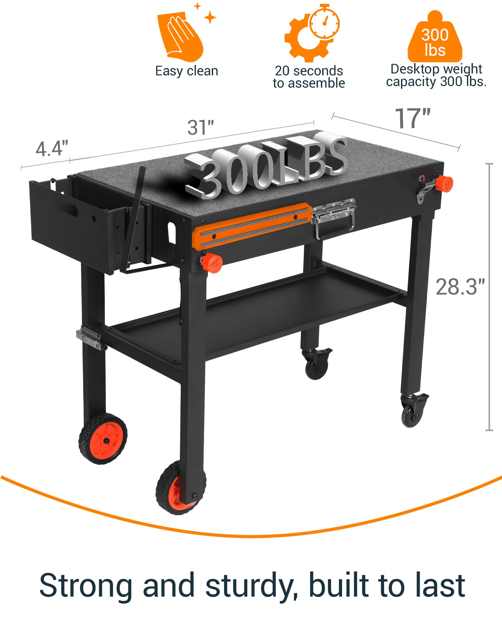 JiRiCHMi heavy-duty stand supports up to 300 lbs for outdoor meals.