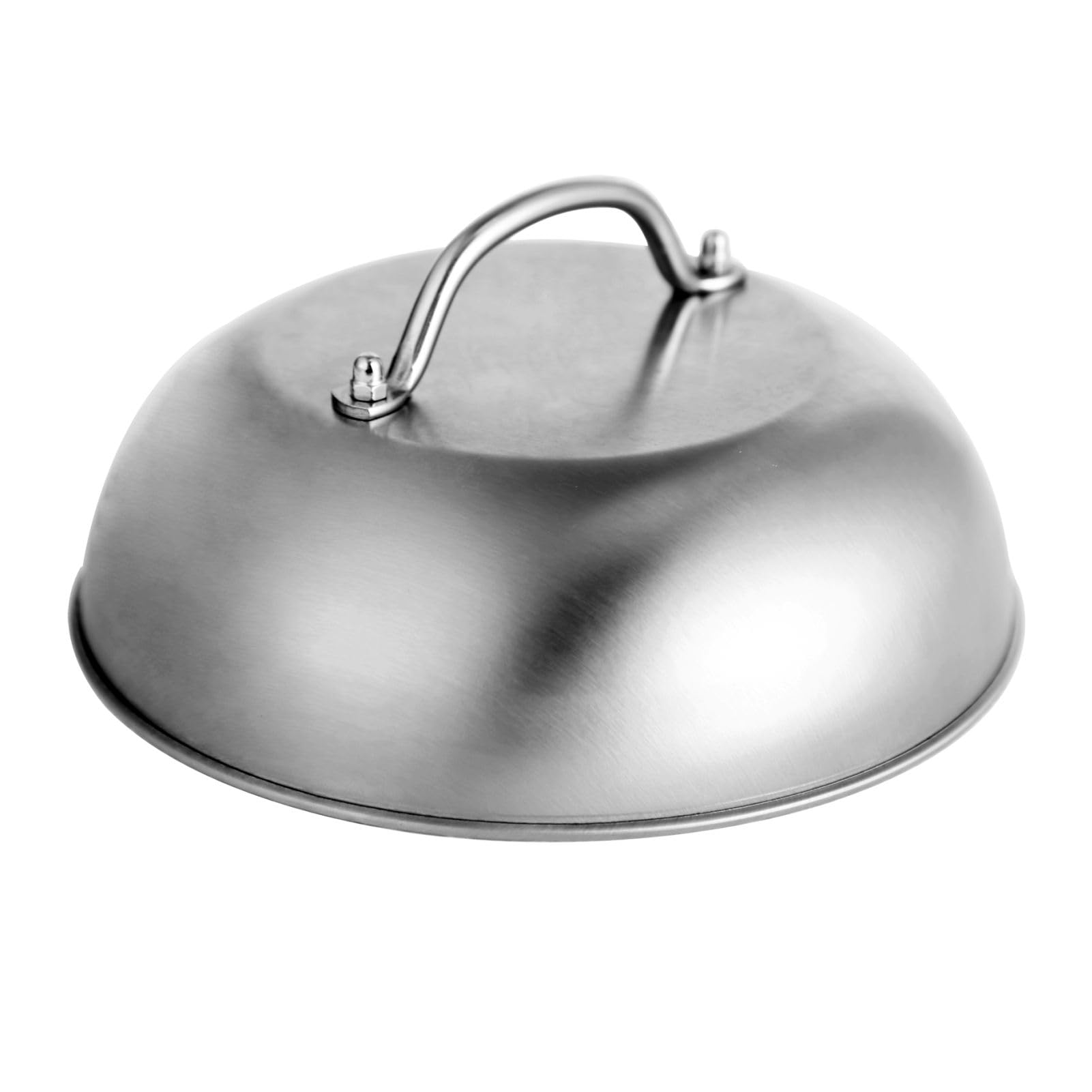 Jirktiy 9-inch dome cover on a griddle concentrates heat for fast cheese melt.