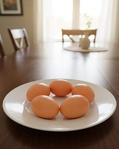 Jirown dummy egg dimensions 6 cm by 4.5 cm resemble real eggs for hens