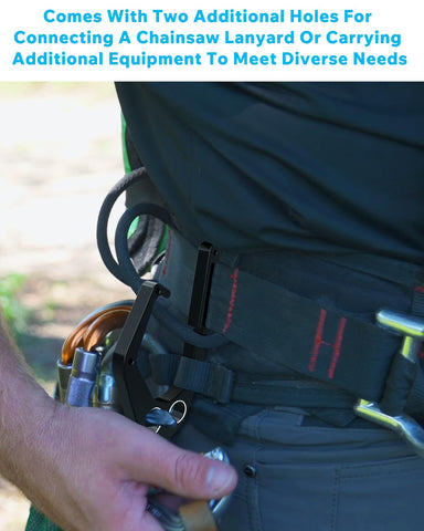 JISHAHS aluminum tree hook features multi-functional holes for lanyards and gear.